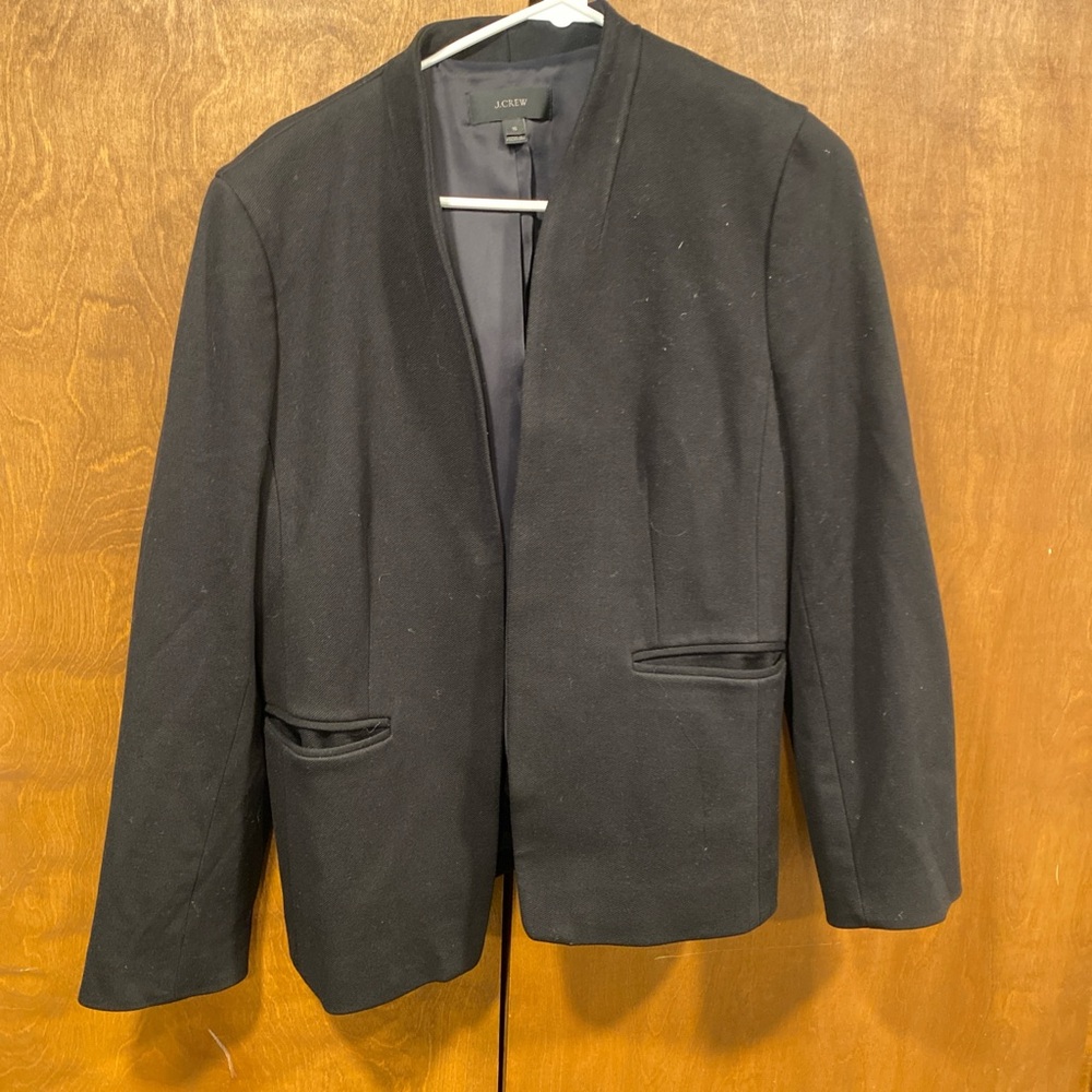 J. Crew Black Collarless Women's Blazer